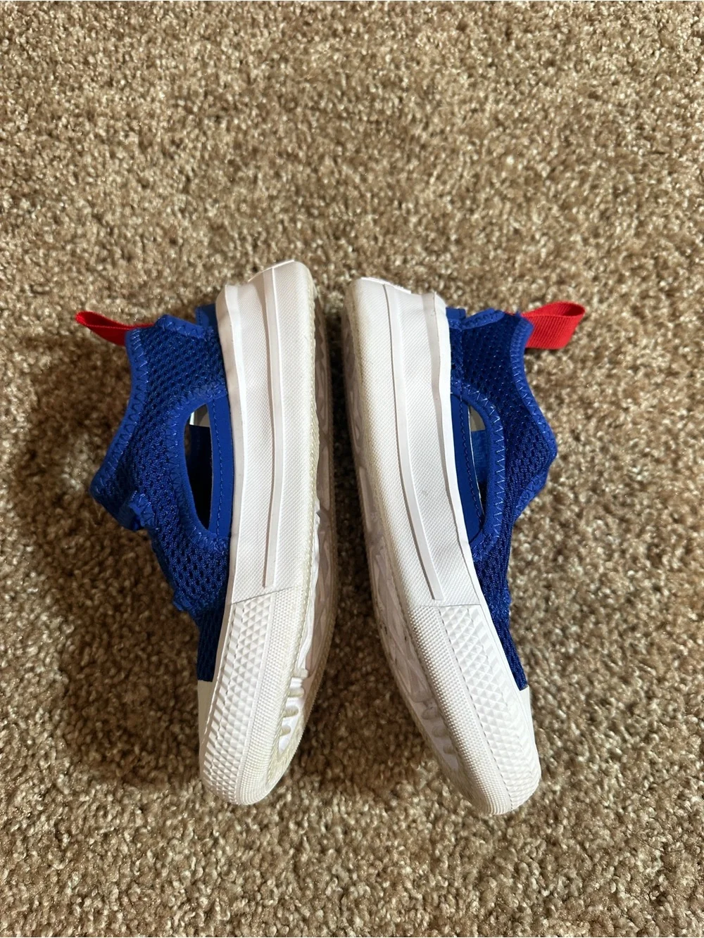 Converse Kids Navy Blue Mesh Sneakers with Red and Yellow Accents